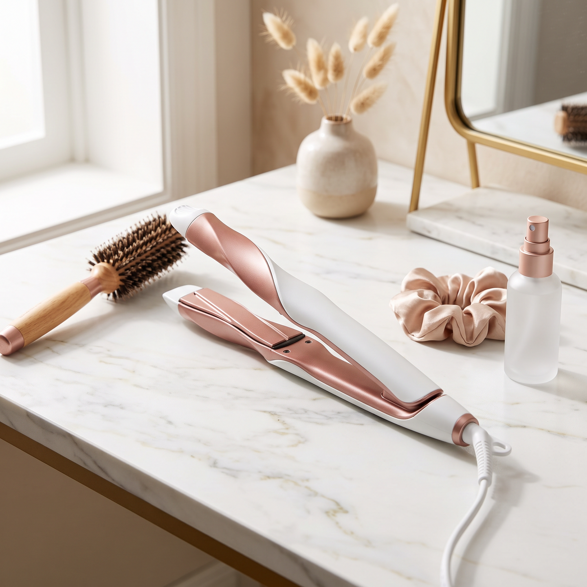 2-in-1 curl and straighten hair iron